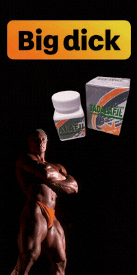 Bodybuilder with Tadalafil pills. Text: "Big dick." Malay Escort, KL Escort, Malaysia Escort, Kuala Lumpur Escort, Sex Escort